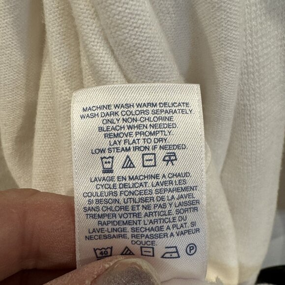 Lands' End 3xl Cream Cardigan EUC Layering Piece Workwear Lightweight - Picture 6 of 6